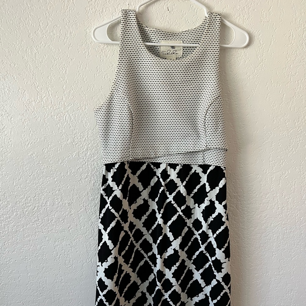 Anthropologie Tabitha Dress in mixed print.